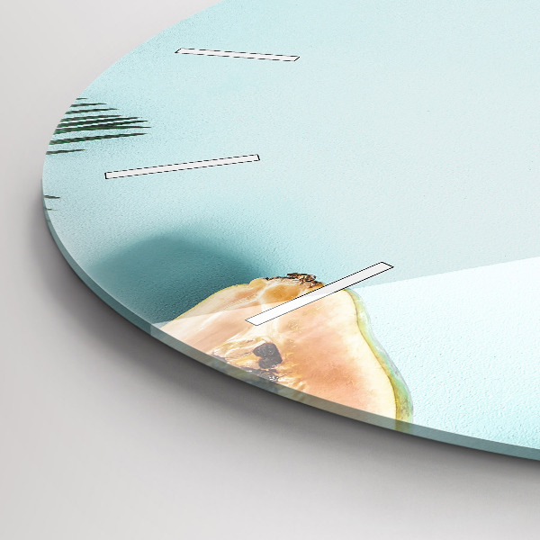 Wanduhr glas rund Sommer Komposition