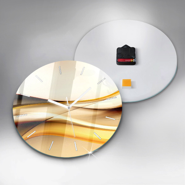 Wanduhr glas rund Abstrakte Welle