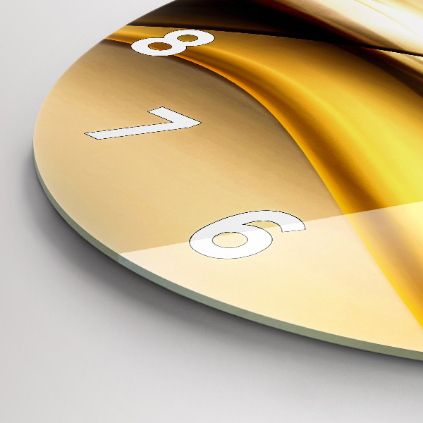Wanduhr glas rund Abstrakte Welle