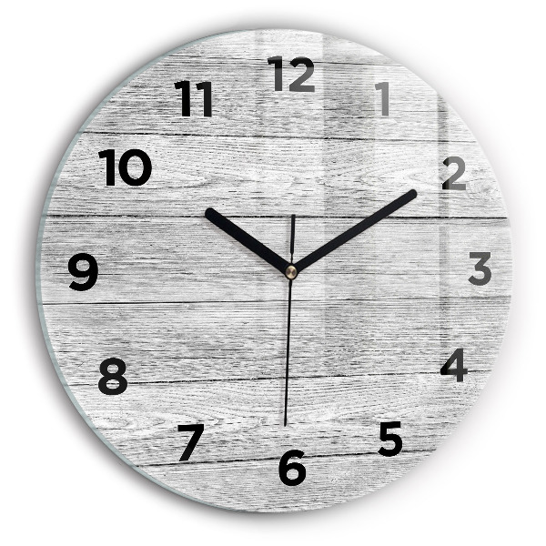 Wanduhr glas rund Holztafeln