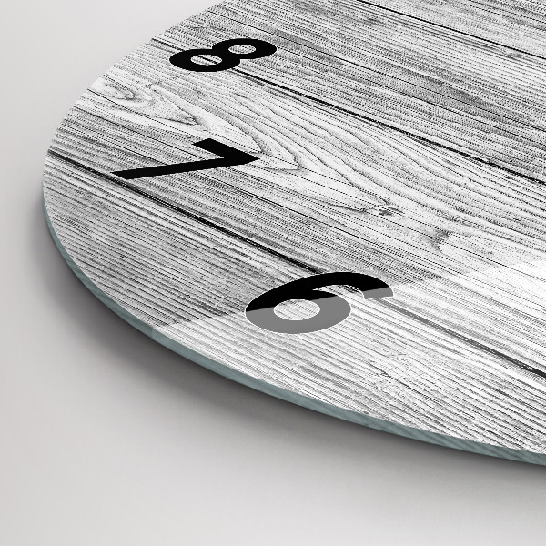 Wanduhr glas rund Holztafeln