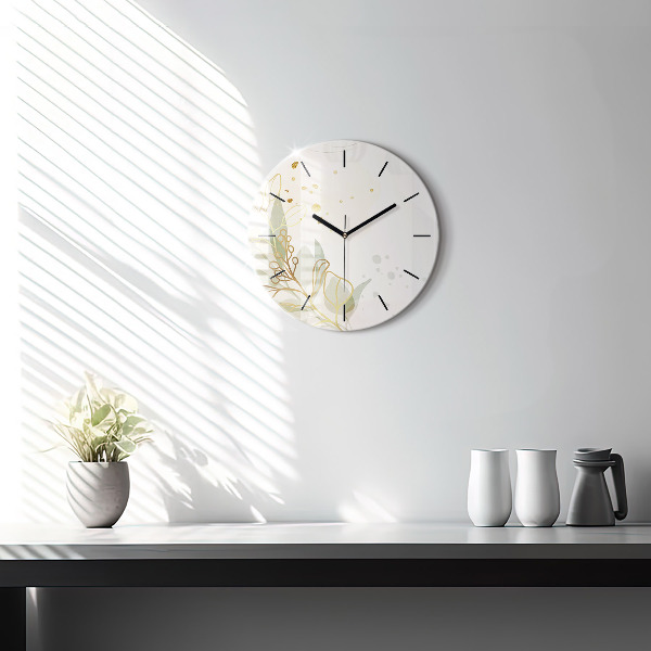 Wanduhr rund Pastell abstrakt