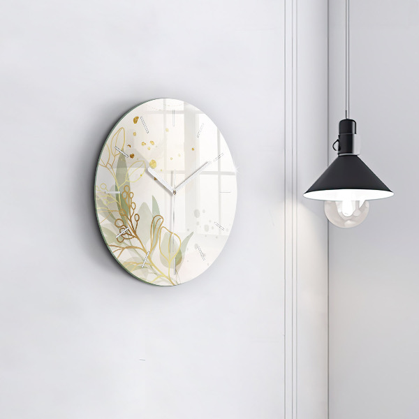 Wanduhr rund Pastell abstrakt