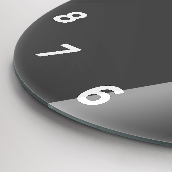 Wanduhr glas rund Farbe Grau