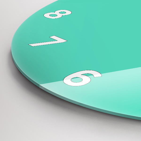 Wanduhr rund mit motiv Farbe Türkis