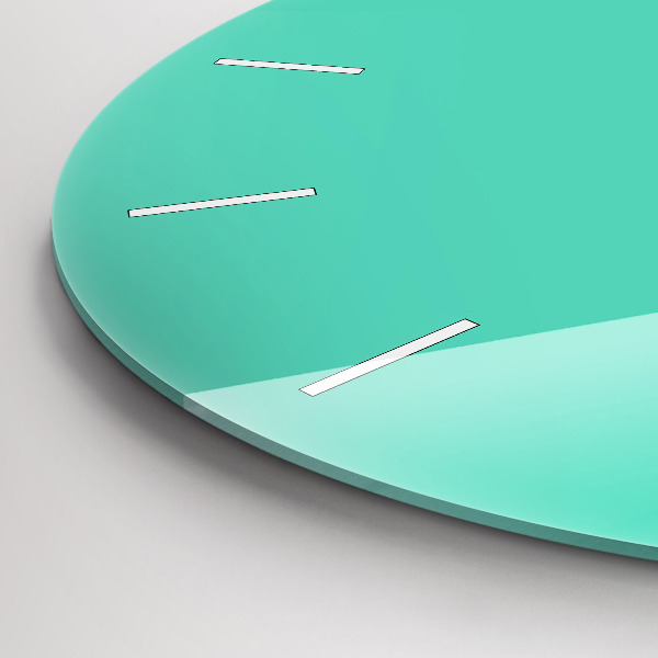 Wanduhr rund mit motiv Farbe Türkis