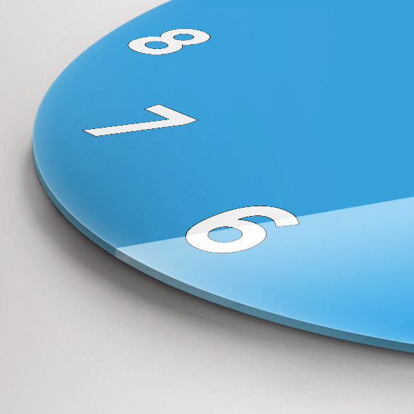 Wanduhr rund mit motiv Die Farbe Blau