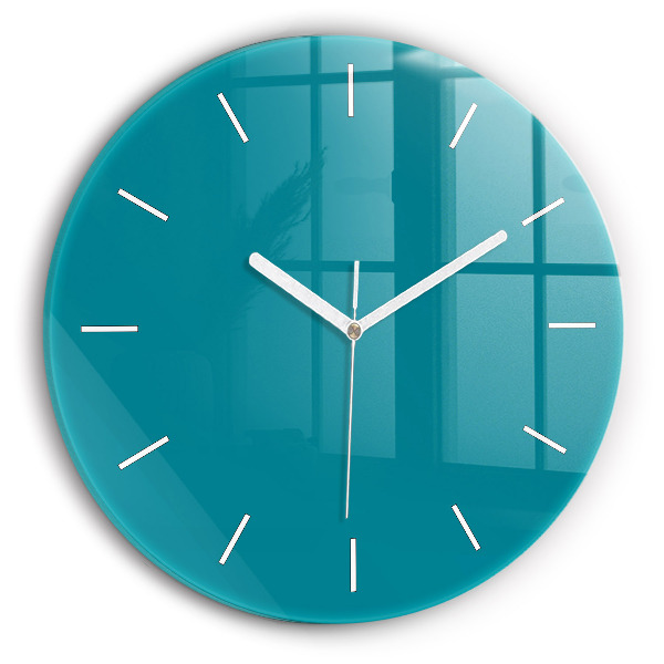 Wanduhr rund mit motiv Farbe marineblau