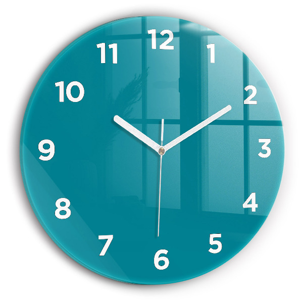 Wanduhr rund mit motiv Farbe marineblau
