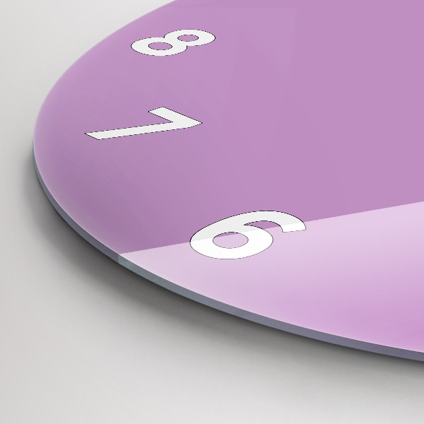 Wanduhr rund Farbe Flieder