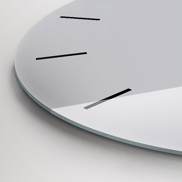 Wanduhr rund mit motiv Farbe hellgrau