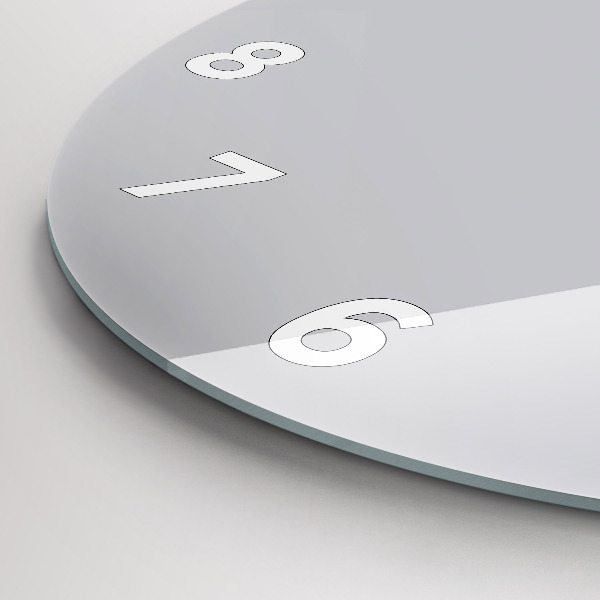 Wanduhr rund mit motiv Farbe hellgrau