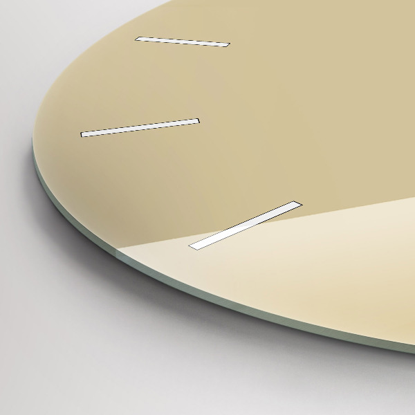 Wanduhr glas rund Farbe beige