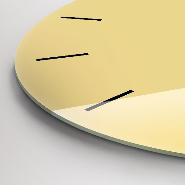 Wanduhr glas rund Farbe cremefarben