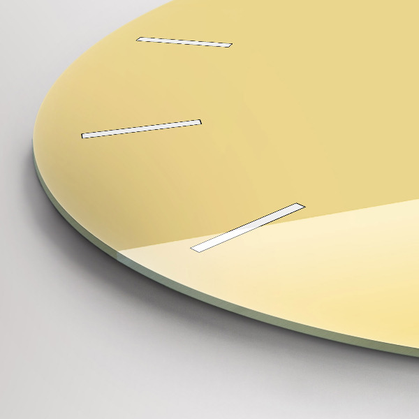 Wanduhr glas rund Farbe cremefarben