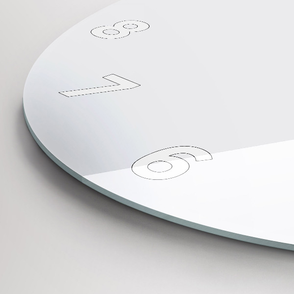 Wanduhr rund mit motiv Farbe dunkelweiß