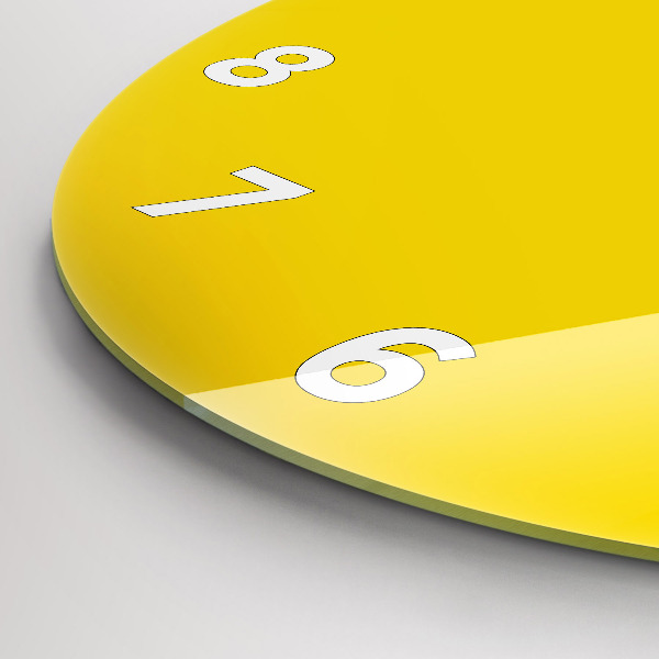 Wanduhr rund Farbe hellgelb