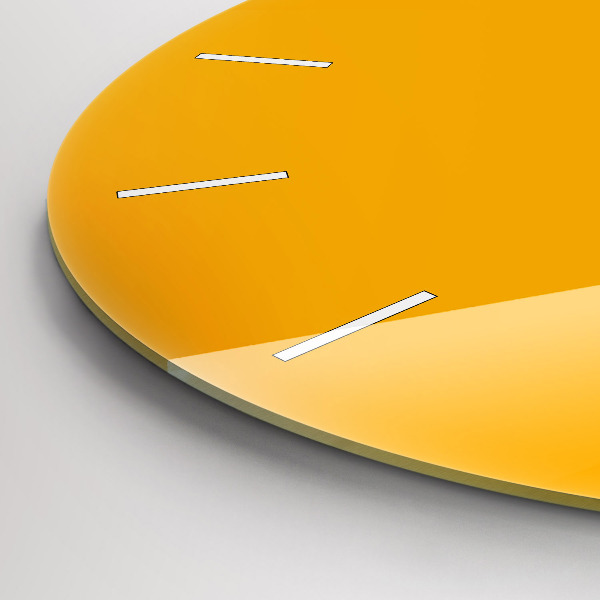 Wanduhr rund mit motiv Farbe goldgelb