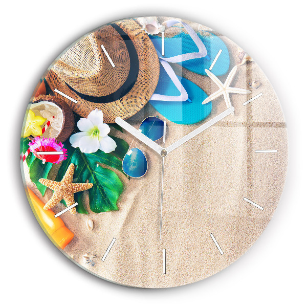 Wanduhr rund mit motiv Ferien-Accessoires