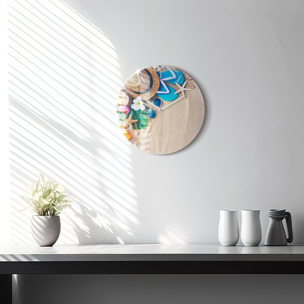 Wanduhr rund mit motiv Ferien-Accessoires