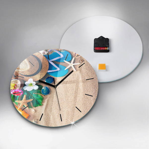 Wanduhr rund mit motiv Ferien-Accessoires