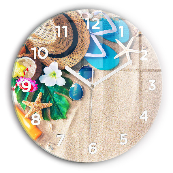 Wanduhr rund mit motiv Ferien-Accessoires