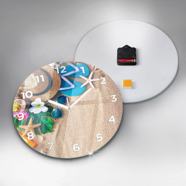 Wanduhr rund mit motiv Ferien-Accessoires