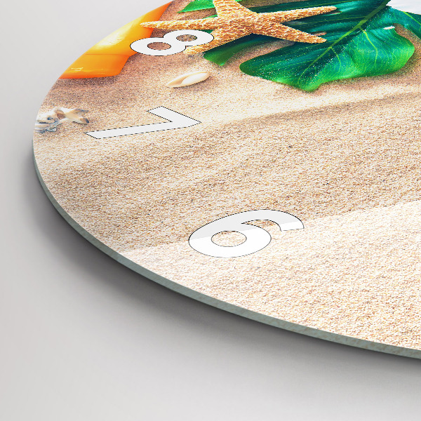 Wanduhr rund mit motiv Ferien-Accessoires