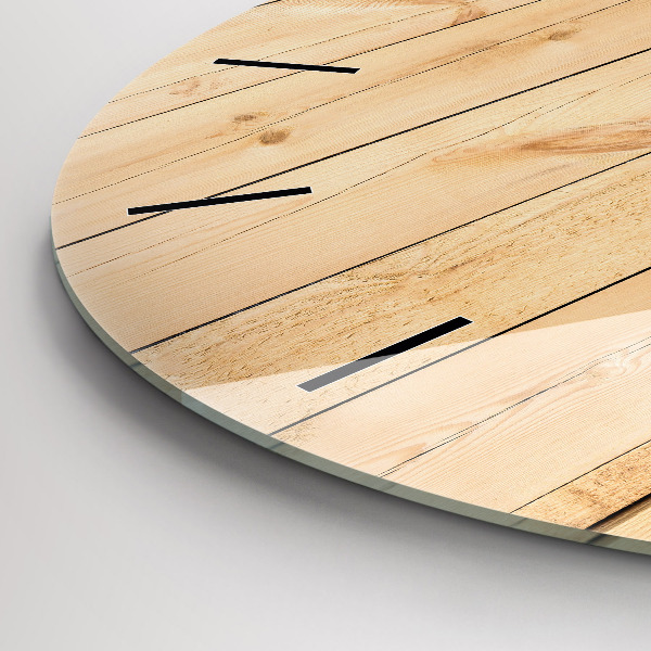 Wanduhr rund mit motiv Hölzerne Bretter