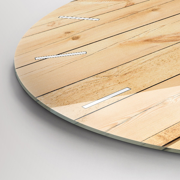 Wanduhr rund mit motiv Hölzerne Bretter