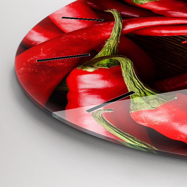 Wanduhr rund mit motiv Scharfe Paprika