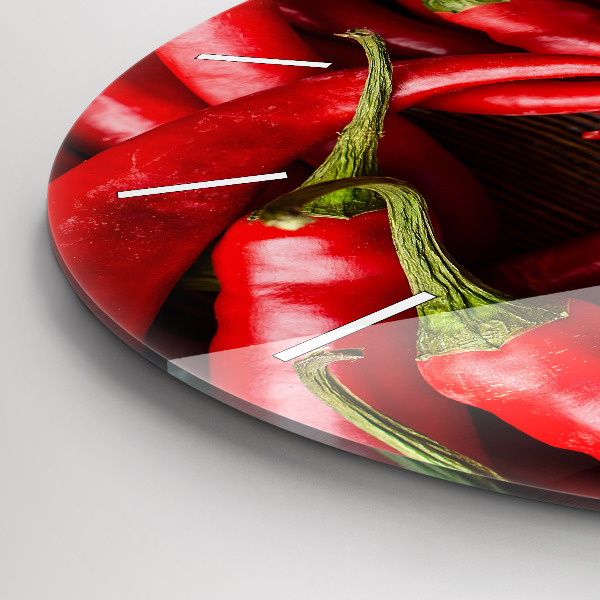 Wanduhr rund mit motiv Scharfe Paprika