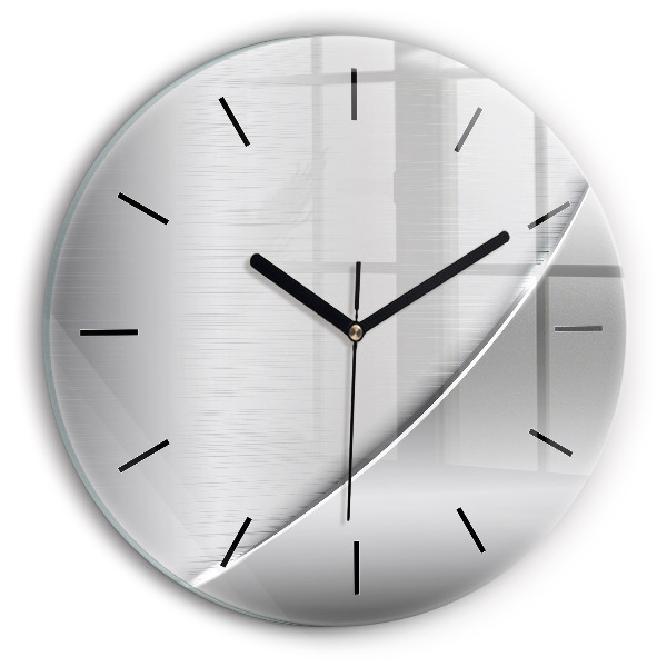 Wanduhr rund mit motiv Silbernes Muster