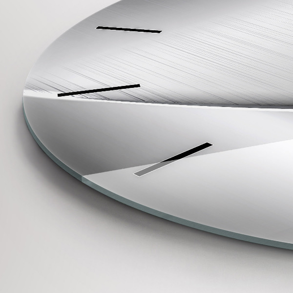 Wanduhr rund mit motiv Silbernes Muster