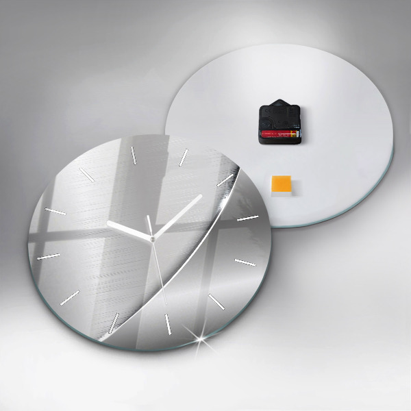 Wanduhr rund mit motiv Silbernes Muster