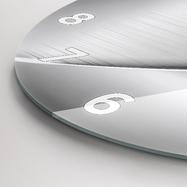 Wanduhr rund mit motiv Silbernes Muster