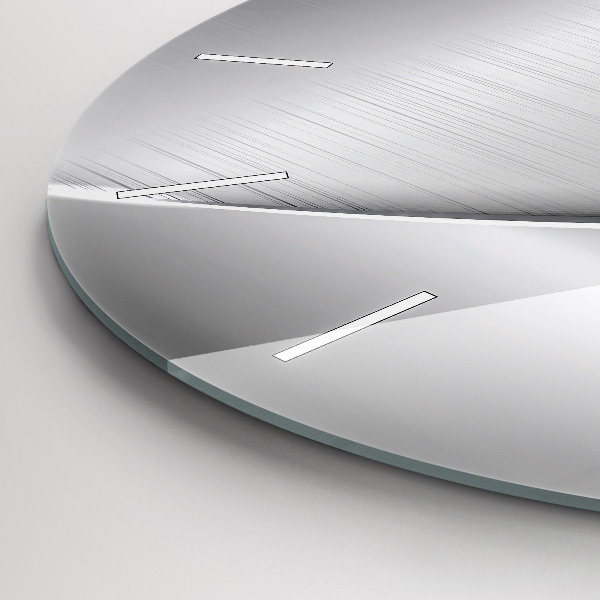 Wanduhr rund mit motiv Silbernes Muster