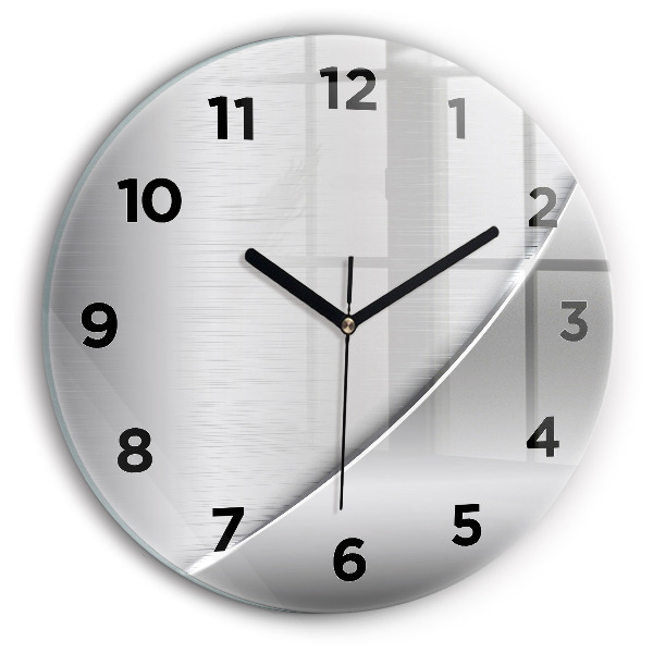 Wanduhr rund mit motiv Silbernes Muster
