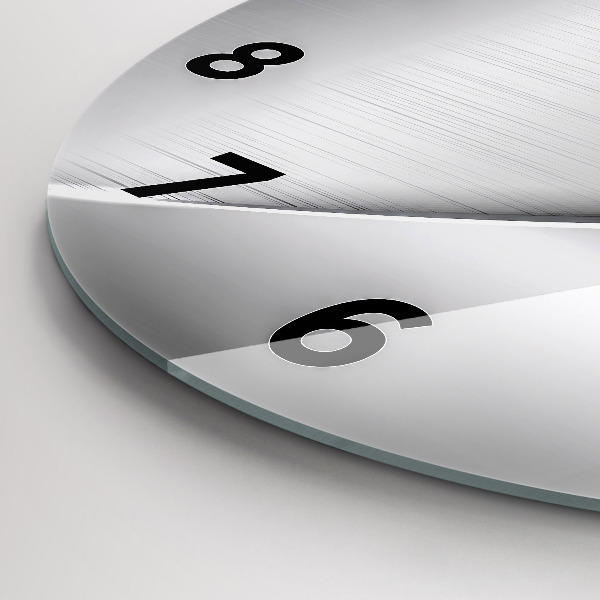 Wanduhr rund mit motiv Silbernes Muster