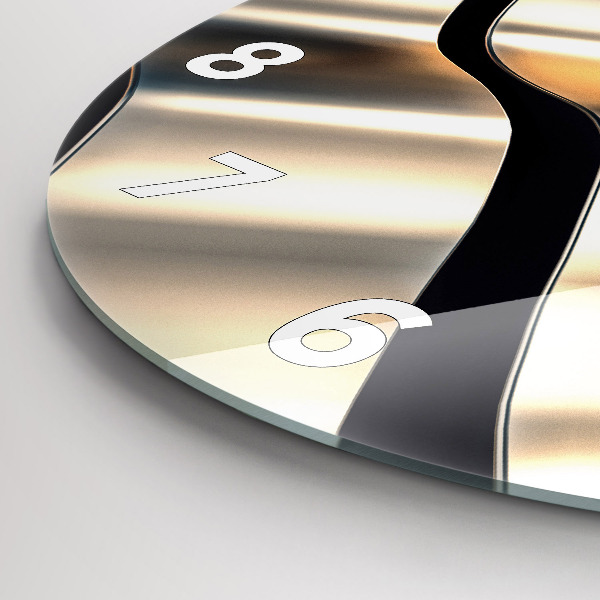 Wanduhr rund Silbernes Muster