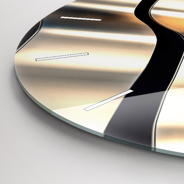 Wanduhr rund Silbernes Muster