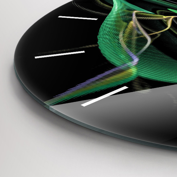 Wanduhr glas rund Grüne Abstraktion