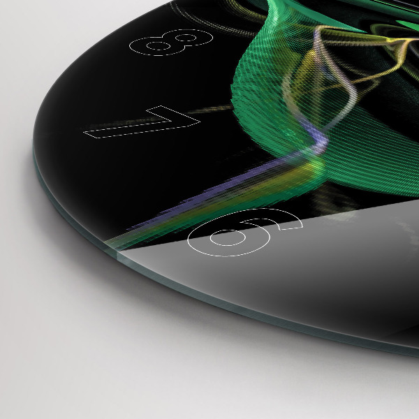 Wanduhr glas rund Grüne Abstraktion