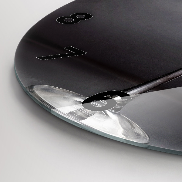 Wanduhr rund mit motiv Weinglas