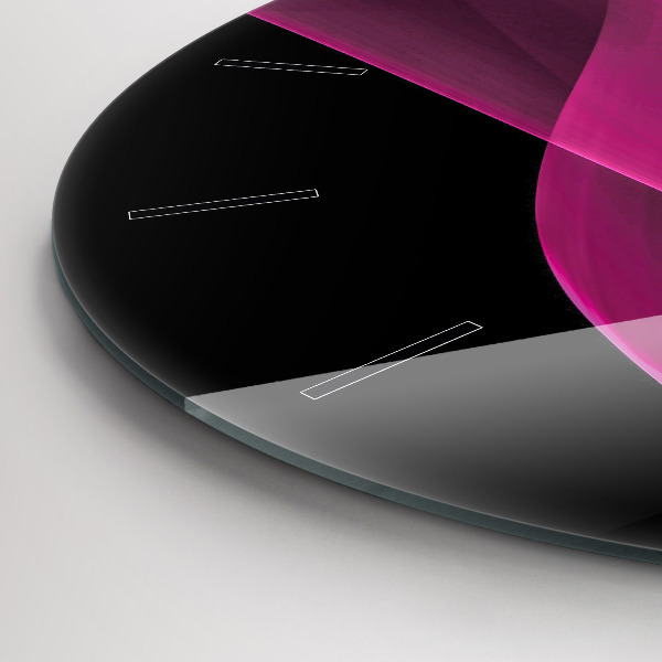 Wanduhr rund Rosa Abstraktion