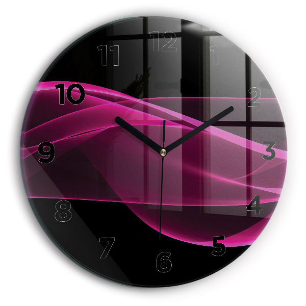 Wanduhr rund Rosa Abstraktion