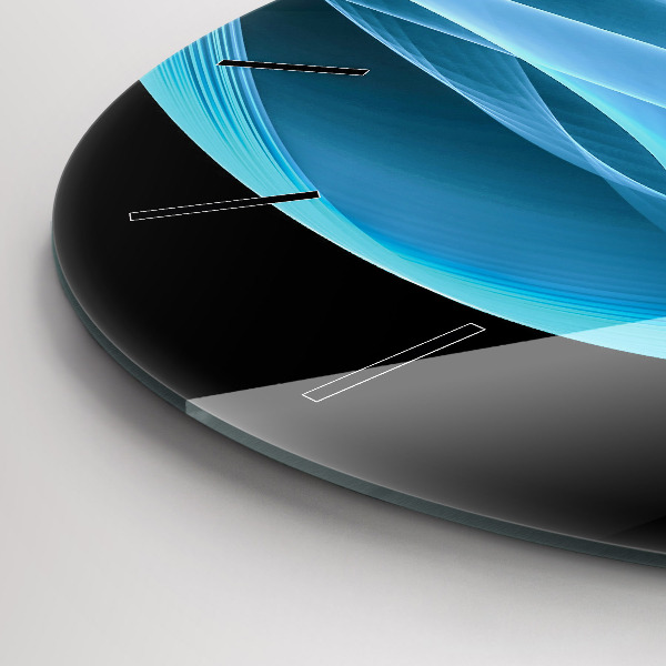 Wanduhr rund mit motiv Blaue Abstraktion