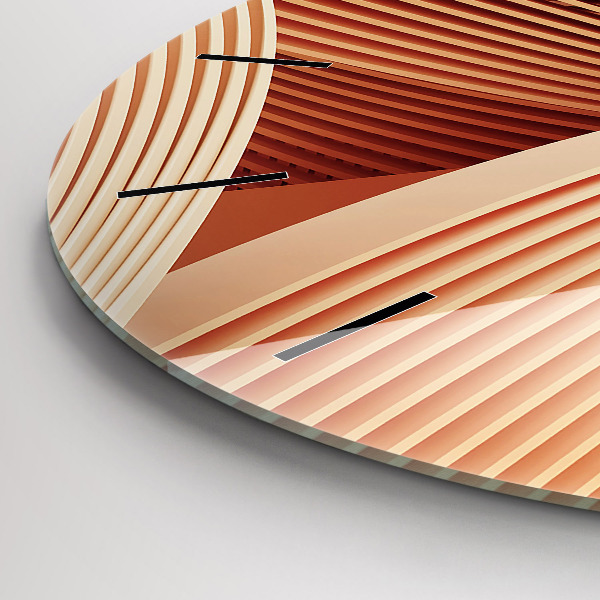 Wanduhr rund Abstraktes Wellenmuster