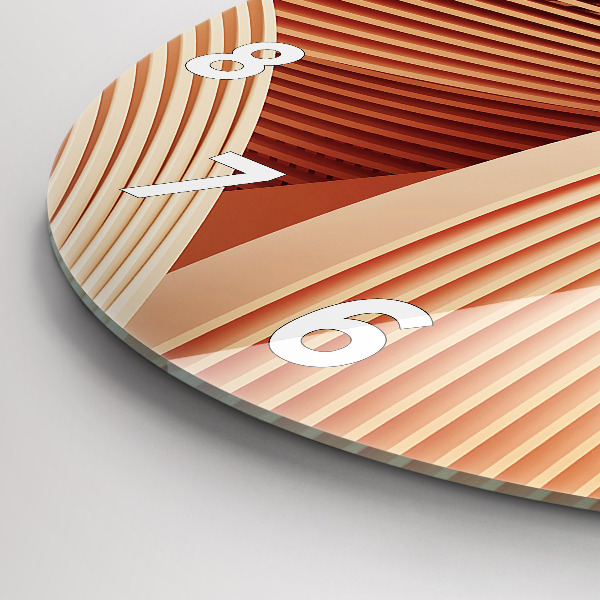 Wanduhr rund Abstraktes Wellenmuster