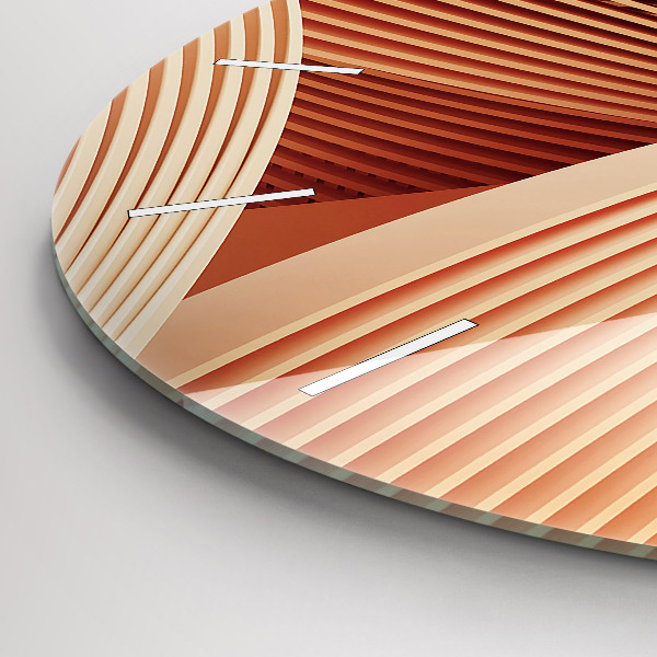 Wanduhr rund Abstraktes Wellenmuster